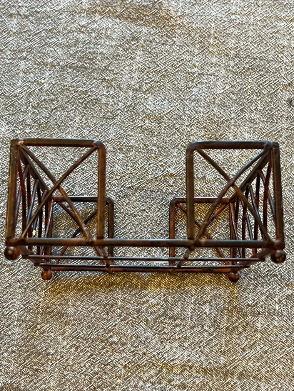 Metal Napkin holder for table; Used